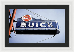 Photo Of An Old, Vintage Buick Sign - Framed Print