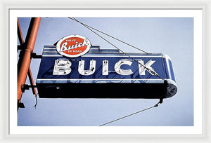 Photo Of An Old, Vintage Buick Sign - Framed Print