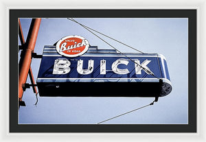 Photo Of An Old, Vintage Buick Sign - Framed Print