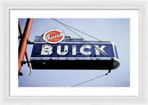 Photo Of An Old, Vintage Buick Sign - Framed Print