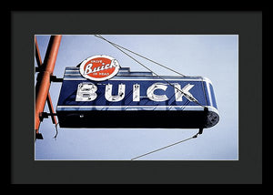 Photo Of An Old, Vintage Buick Sign - Framed Print