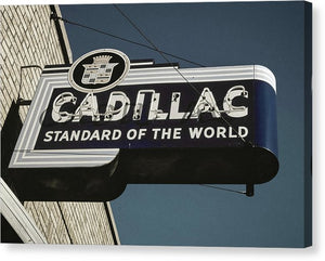 Photo Of An Old, Vintage Cadillac Sign - Canvas Print