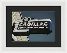 Load image into Gallery viewer, Photo Of An Old, Vintage Cadillac Sign - Framed Print