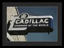 Load image into Gallery viewer, Photo Of An Old, Vintage Cadillac Sign - Framed Print