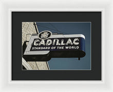 Load image into Gallery viewer, Photo Of An Old, Vintage Cadillac Sign - Framed Print