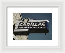 Load image into Gallery viewer, Photo Of An Old, Vintage Cadillac Sign - Framed Print