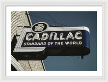 Load image into Gallery viewer, Photo Of An Old, Vintage Cadillac Sign - Framed Print