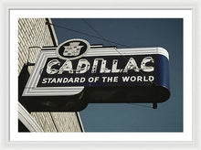 Load image into Gallery viewer, Photo Of An Old, Vintage Cadillac Sign - Framed Print