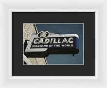 Load image into Gallery viewer, Photo Of An Old, Vintage Cadillac Sign - Framed Print