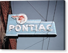 Load image into Gallery viewer, Photo Of An Old, Vintage Pontiac Sign - Canvas Print