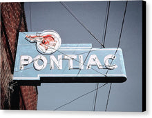 Load image into Gallery viewer, Photo Of An Old, Vintage Pontiac Sign - Canvas Print