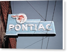 Load image into Gallery viewer, Photo Of An Old, Vintage Pontiac Sign - Canvas Print