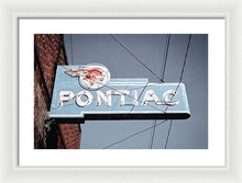 Load image into Gallery viewer, Photo Of An Old, Vintage Pontiac Sign - Framed Print