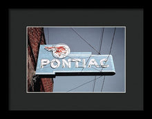 Load image into Gallery viewer, Photo Of An Old, Vintage Pontiac Sign - Framed Print