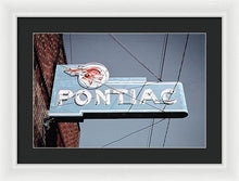 Load image into Gallery viewer, Photo Of An Old, Vintage Pontiac Sign - Framed Print