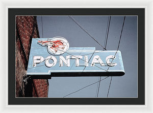 Photo Of An Old, Vintage Pontiac Sign - Framed Print