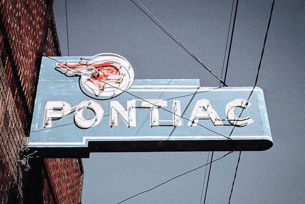 Photo Of An Old, Vintage Pontiac Sign - Art Print