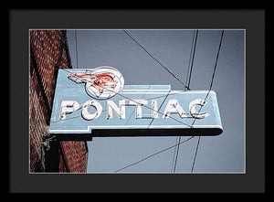 Photo Of An Old, Vintage Pontiac Sign - Framed Print