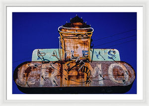 Retro Ice Cream Sign - Framed Print