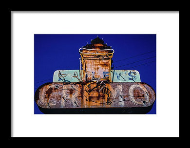 Retro Ice Cream Sign - Framed Print