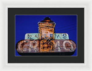 Retro Ice Cream Sign - Framed Print