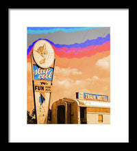 Load image into Gallery viewer, Retro Motel Sign - Train Car - Framed Print