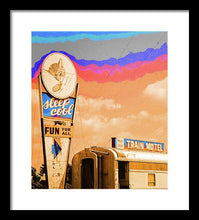 Load image into Gallery viewer, Retro Motel Sign - Train Car - Framed Print