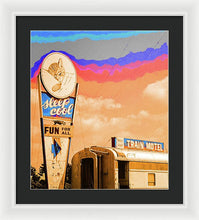 Load image into Gallery viewer, Retro Motel Sign - Train Car - Framed Print