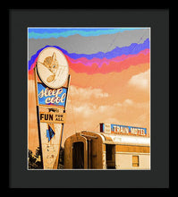 Load image into Gallery viewer, Retro Motel Sign - Train Car - Framed Print