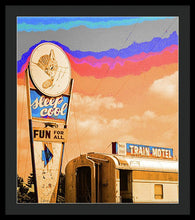 Load image into Gallery viewer, Retro Motel Sign - Train Car - Framed Print