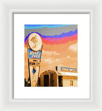 Load image into Gallery viewer, Retro Motel Sign - Train Car - Framed Print