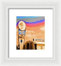 Load image into Gallery viewer, Retro Motel Sign - Train Car - Framed Print