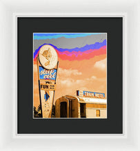 Load image into Gallery viewer, Retro Motel Sign - Train Car - Framed Print