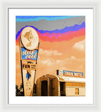 Load image into Gallery viewer, Retro Motel Sign - Train Car - Framed Print