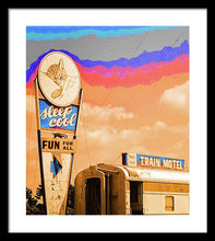 Load image into Gallery viewer, Retro Motel Sign - Train Car - Framed Print