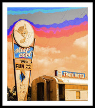 Load image into Gallery viewer, Retro Motel Sign - Train Car - Framed Print