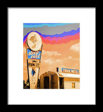 Load image into Gallery viewer, Retro Motel Sign - Train Car - Framed Print