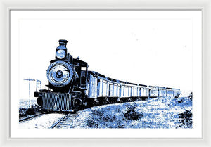 Scenic - Blue Train Coming - Framed Print