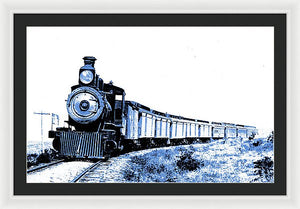 Scenic - Blue Train Coming - Framed Print