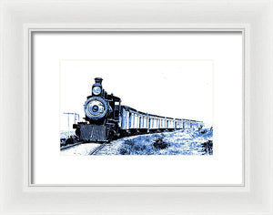 Scenic - Blue Train Coming - Framed Print