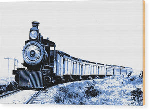 Scenic - Blue Train Coming - Wood Print