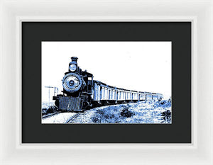 Scenic - Blue Train Coming - Framed Print