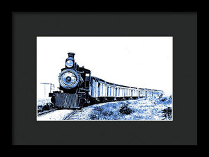 Scenic - Blue Train Coming - Framed Print