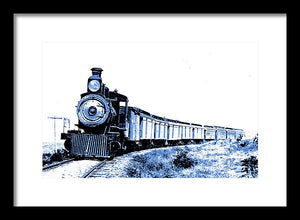 Scenic - Blue Train Coming - Framed Print