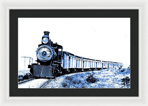 Scenic - Blue Train Coming - Framed Print