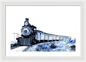 Scenic - Blue Train Coming - Framed Print