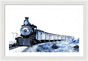 Scenic - Blue Train Coming - Framed Print