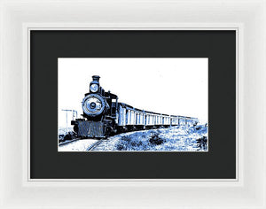 Scenic - Blue Train Coming - Framed Print