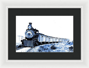 Scenic - Blue Train Coming - Framed Print