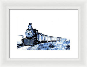 Scenic - Blue Train Coming - Framed Print